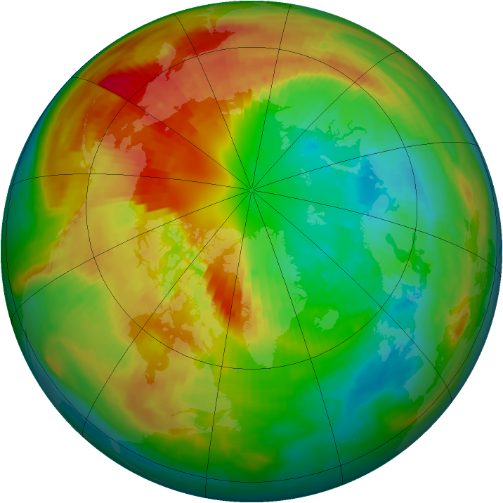 Arctic ozone map for 02 March 2000